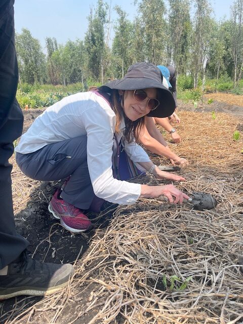 Michelle planting beet 2025 SECOLAS conference