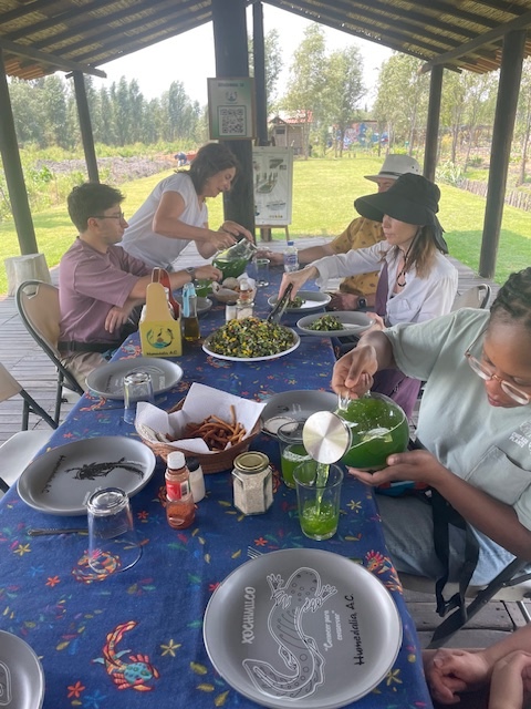 Eating lunch