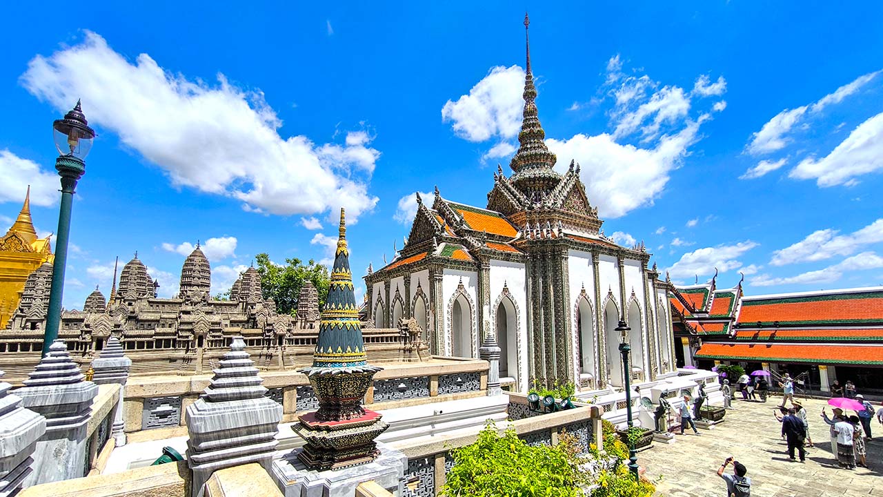 Miniature model of Angkor Wat in Wat Phra Kaeo in Bangkok