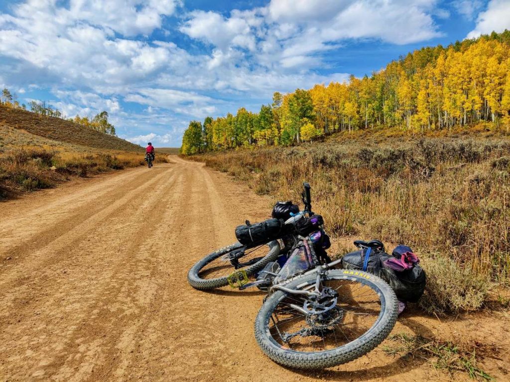 bikes on hardpacked dirt road