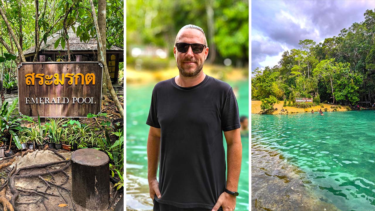 Tobi at the Emerald Pool in Krabi