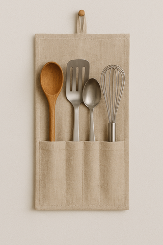 Functional Utensil Holder (using linen fabric)