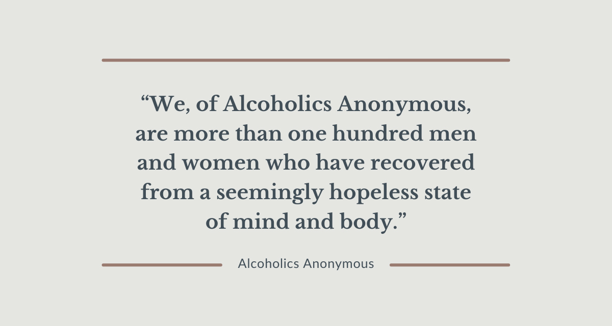 Big Book Alcoholics Anonymous