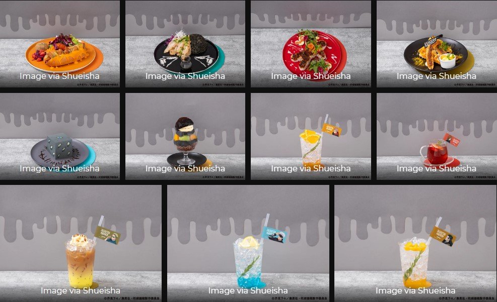 When will the 'Cursed Menu' of Jujutsu Kaisen cafe be launched in the US? Jujutsu Kaisen Cafe goods
