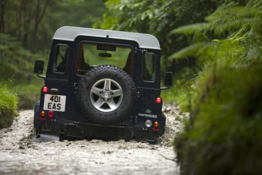 Land Rover gutter runs over back door