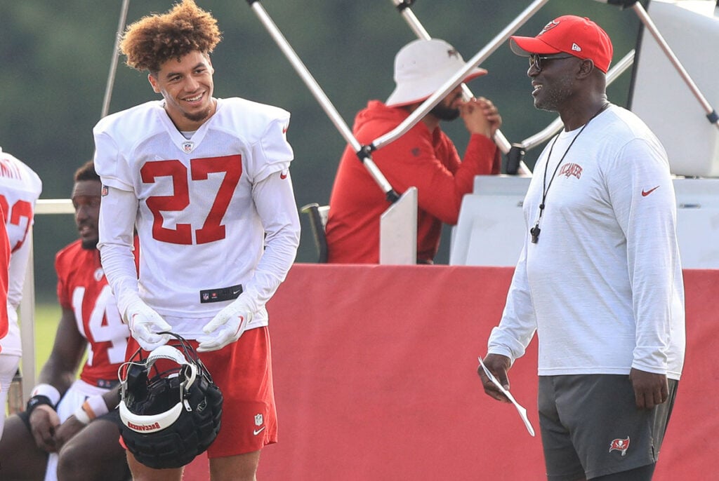 Todd Bowles Gives The Answer Bucs Fans Have Been Waiting For 1 Bucs CB Zyon McCollum and head coach Todd Bowles