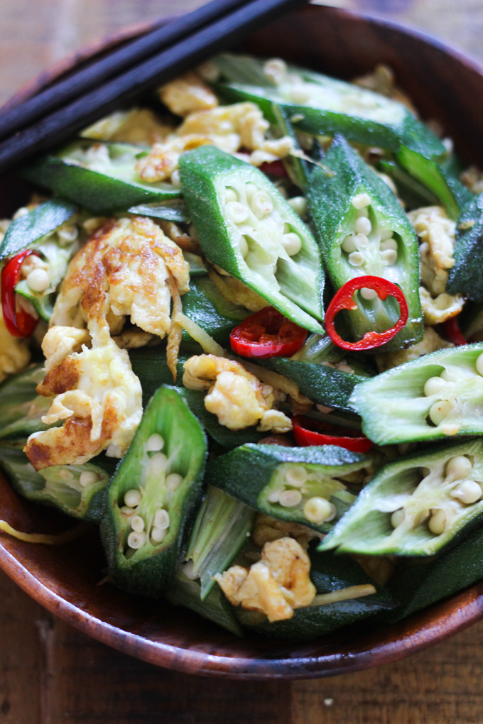 Okra and Egg Saute