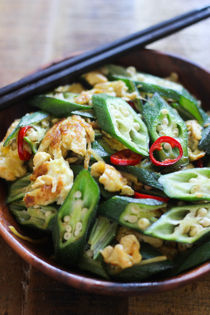 Fresh Sautéed Okra and Egg