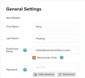 OnTheClock Add Employee General Settings