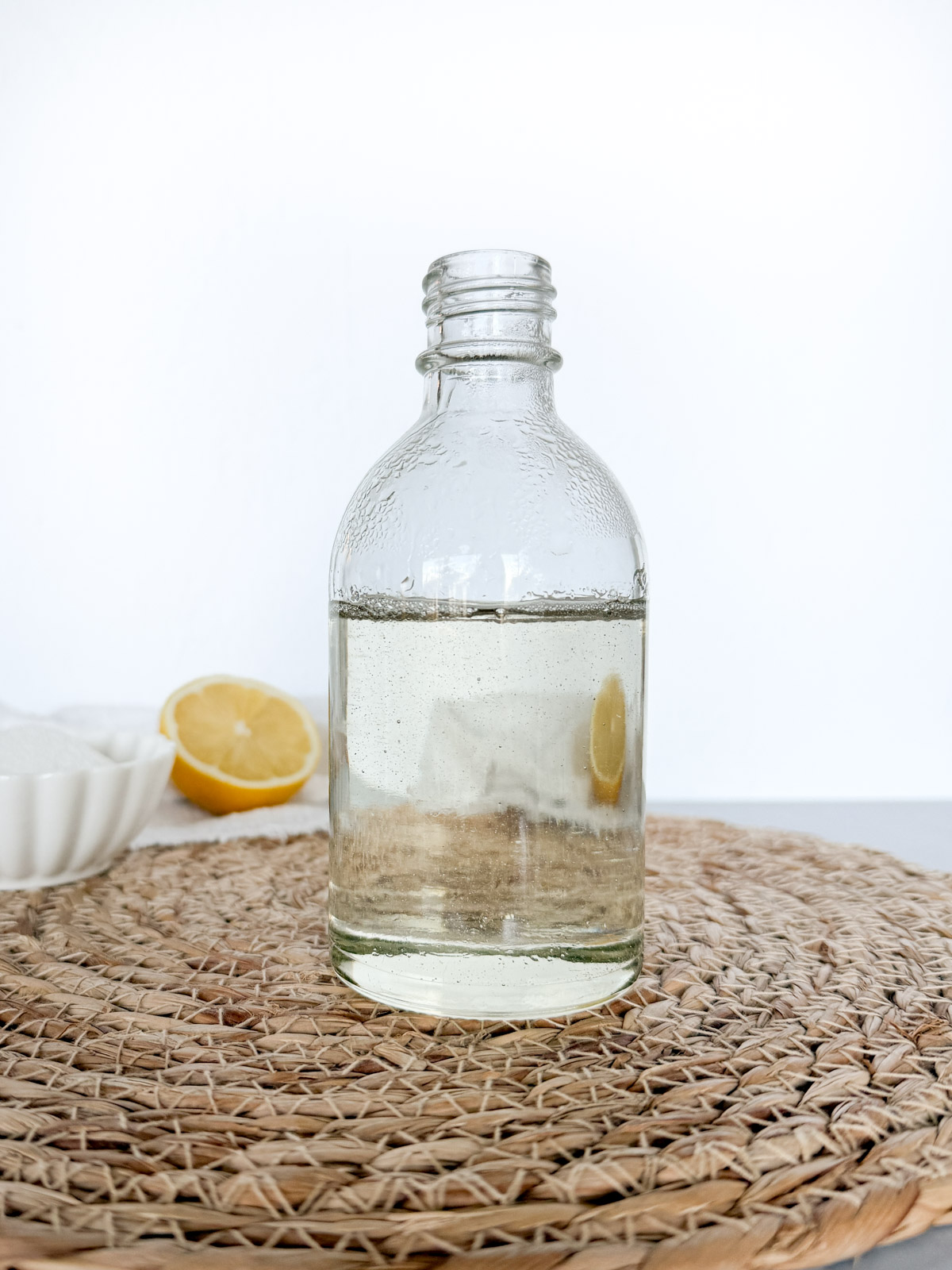 baklawa syrup on a glass bottle