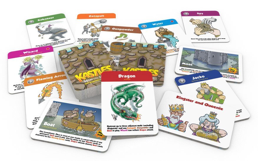 kastles card game - a fun strategy castle defence family card game