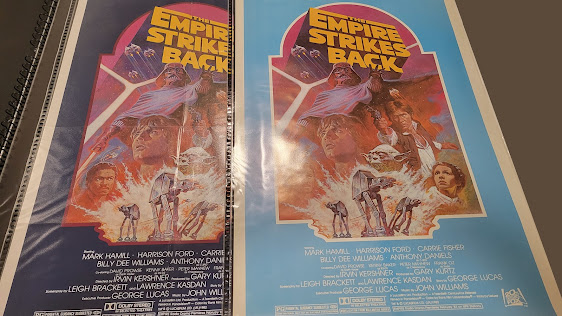 Both versions of ESB R82 posters side by side for color comparison