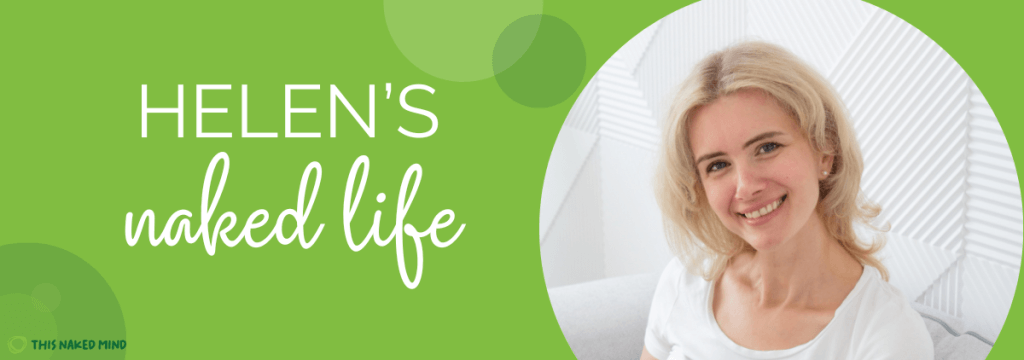 signs you might be drinking too much - helen's naked life - Caucasian blond with fair skin and wavy hair wearing a white shirt smiling at the camera