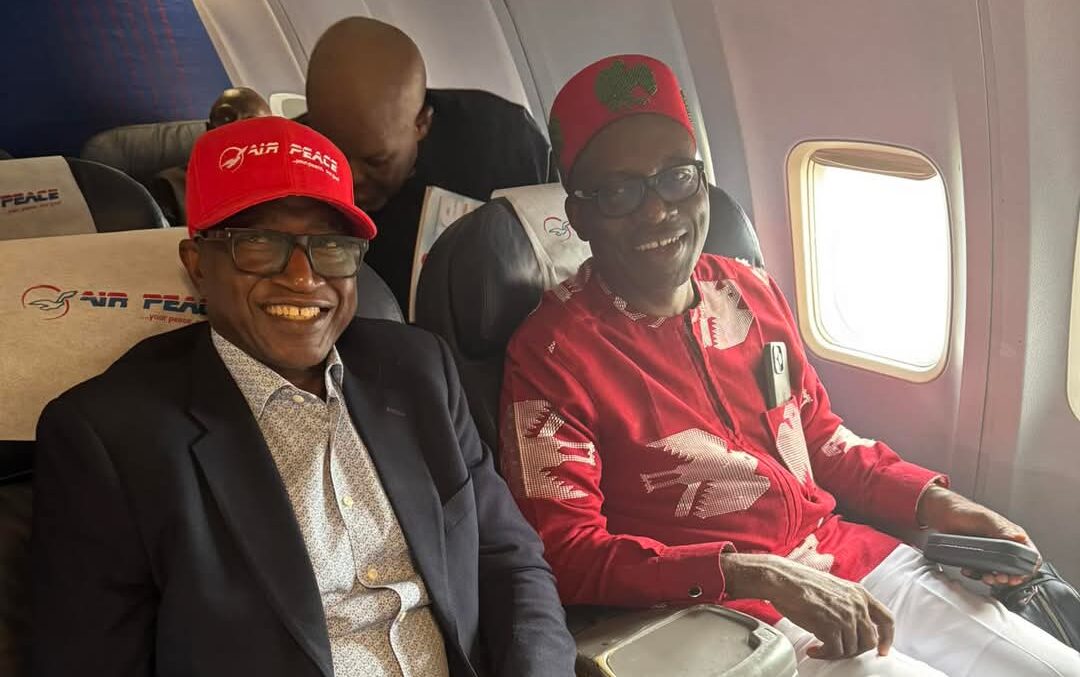 Segun Odegbami (left) and Governor Chukwuma Soludo