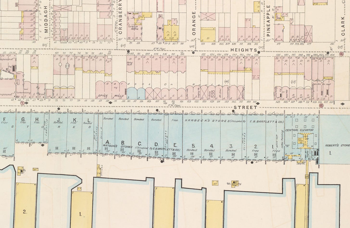 map of the waterfront