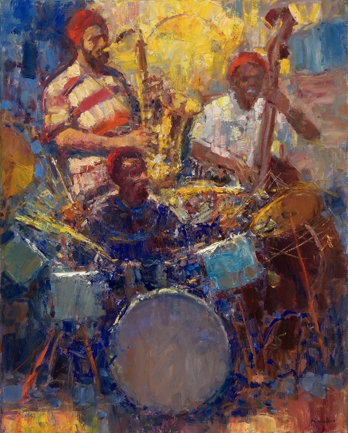 A group of musicians playing instruments  Description automatically generated