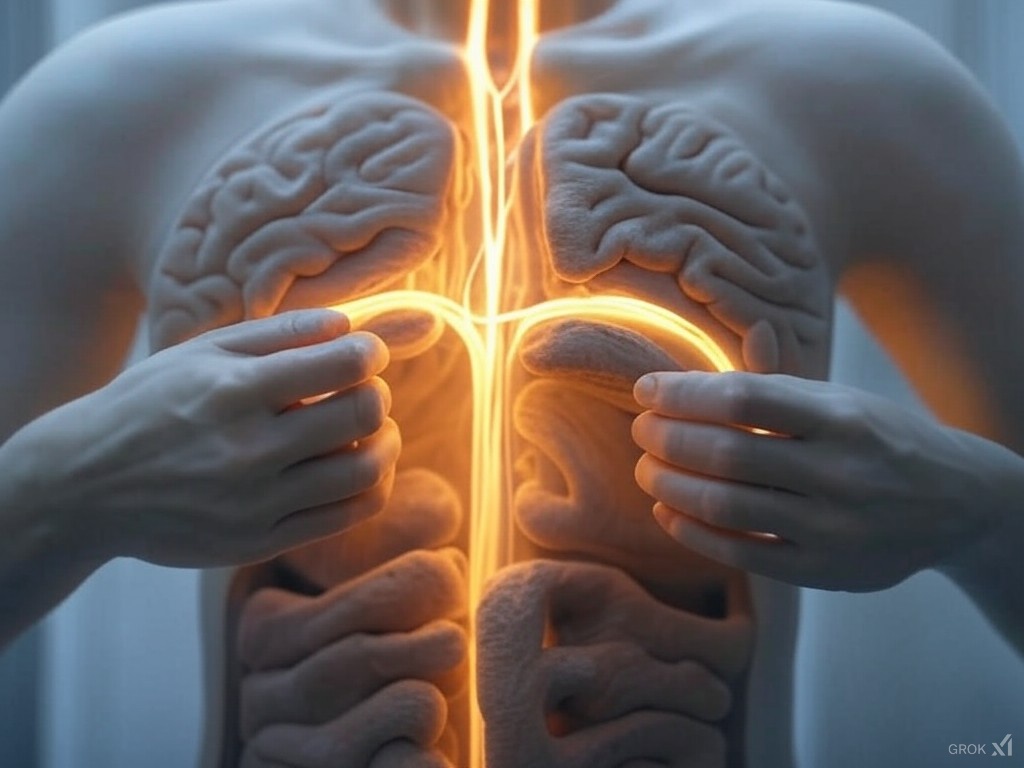 The gut-brain axis shows how gut health influences mental health.