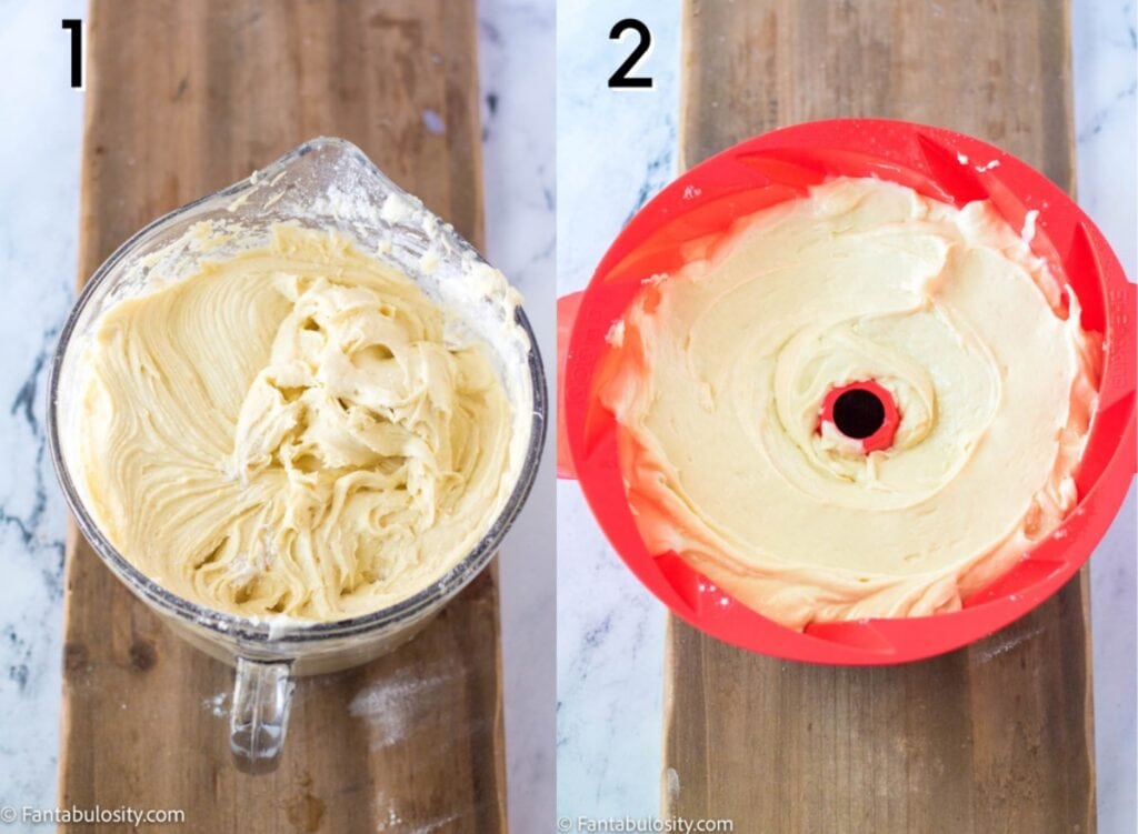 Steps on how to make lemon bundt cake.