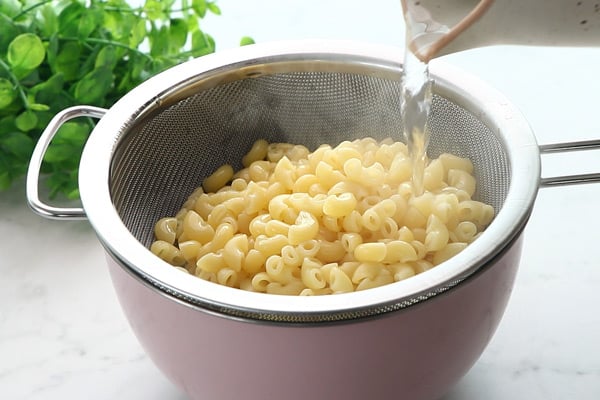 rinse with cold water