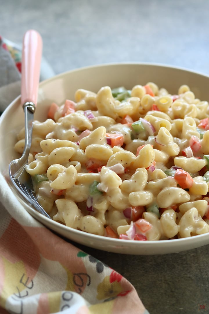 macaroni salad served