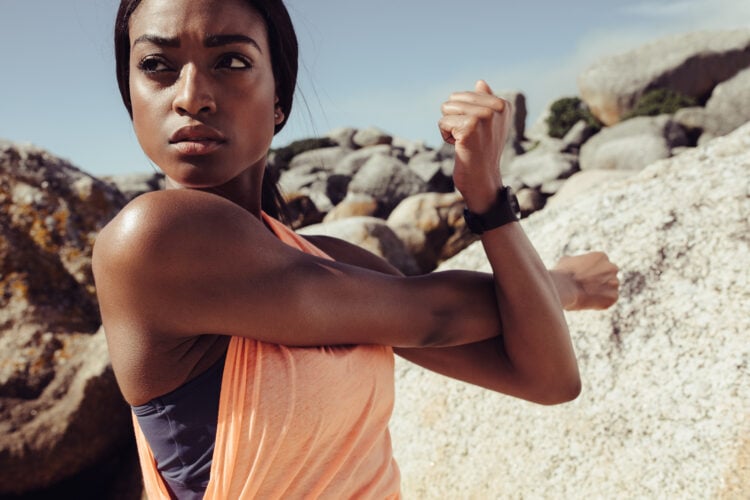 woman flexing tricep