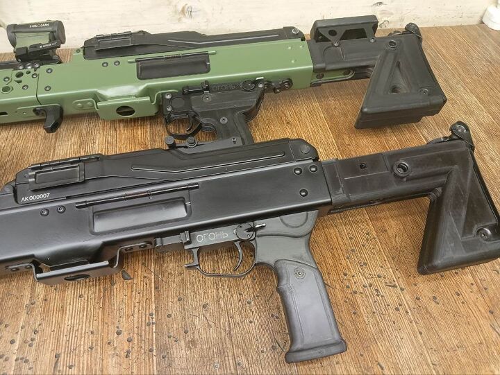 snub nose pkm the pkz machine gun, There are different stock and pistol grip options note the top pistol grip location Photo credit Design Bureau Perm Designers for Victory
