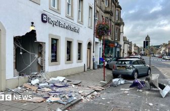 Bank cash machines ripped out in Peebles in early morning raid