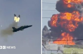 Watch: Pilots eject as RAF jet crashes in Anglesey
