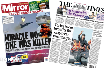 The Papers: 'RAF jet crash escape' and 'Tories to cut benefits'