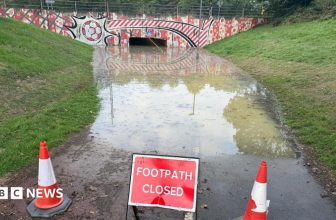 Crawley homes without water and roads closed after burst pipe