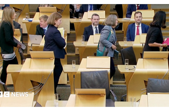 Reform MSPs walk out of parliament in protest against independence debate
