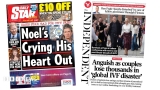 Newspaper headlines: ‘Noel’s crying his heart out’ and ‘global IVF disaster’
