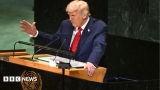 Annihilation, AI and a walkout – key moments from Trump’s UN speech