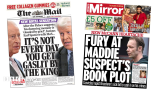 Newspaper headlines: ‘Gaslit by the King’ and ‘McCann suspect’s book plot’