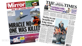 The Papers: 'RAF jet crash escape' and 'Tories to cut benefits'