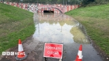 Crawley homes without water and roads closed after burst pipe